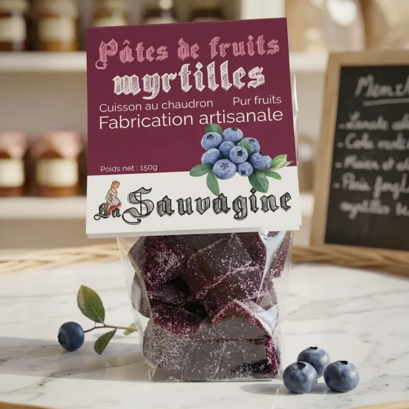 Photo de Pâte de fruits à la myrtille