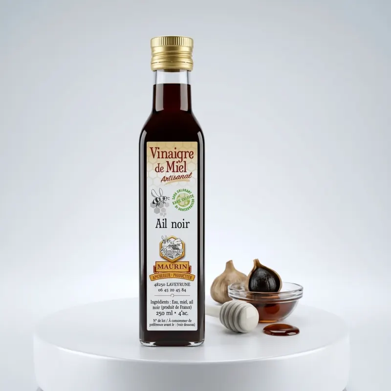 Photo de Vinaigre de miel à l’ail noir