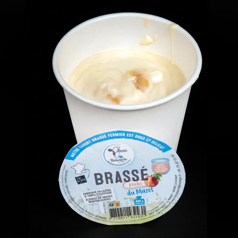 Photo de Yaourt brassé à la pêche